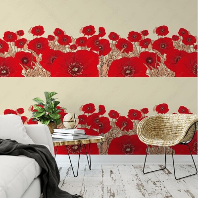 stylized-poppy-flowers-field-in-red-and-ivory-shades